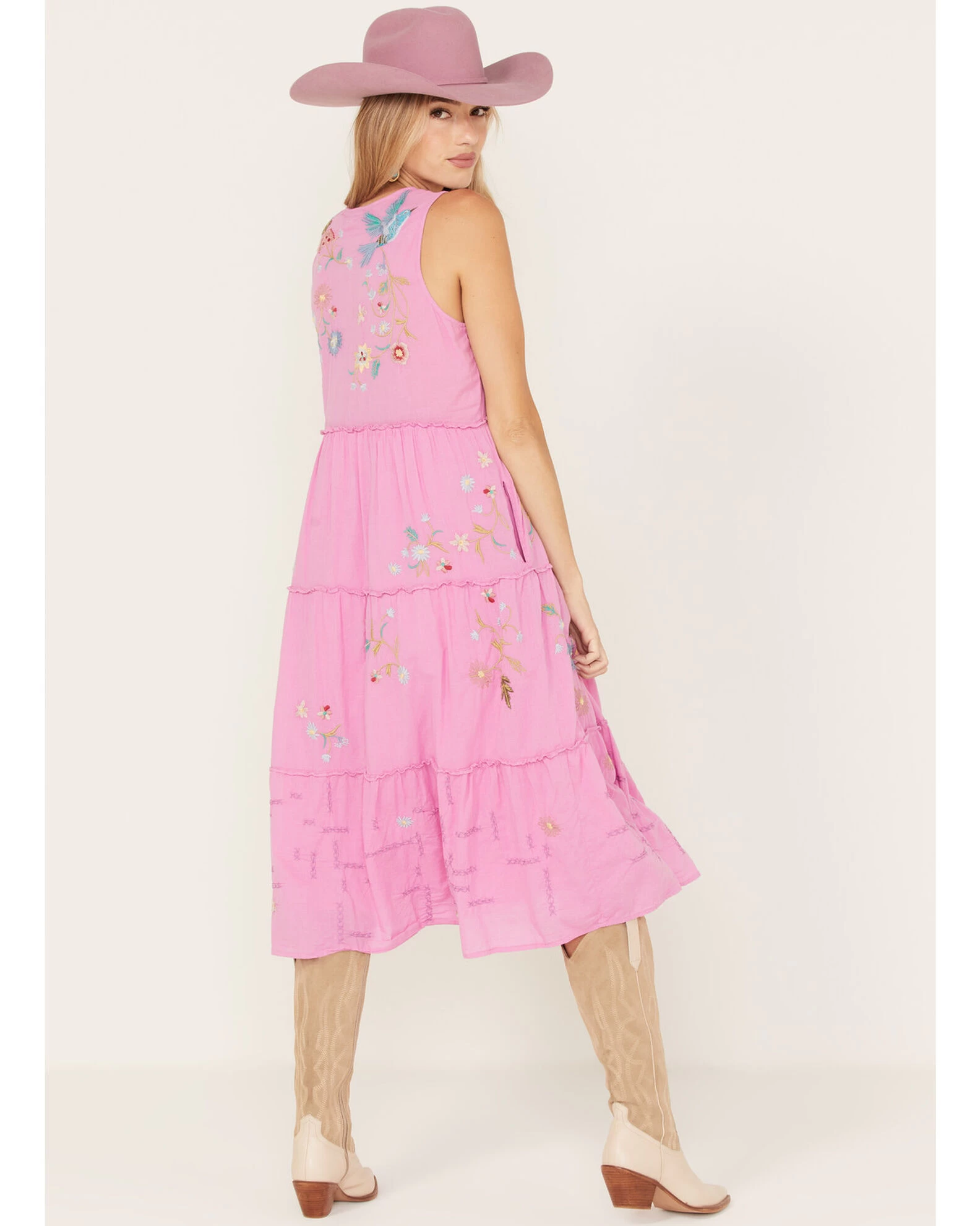 Johnny Was Women's Zanzibar Tiered Embroidered Dress 6 Johnny Was Women's Zanzibar Tiered Embroidered Dress - Image 4