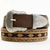 Cody James Brown 3-Piece Horse Hair Laced Southwest Inlay Belt 1 Cody James Brown 3-Piece Horse Hair Laced Southwest Inlay Belt -Western Fashion 2000374060 200 P1