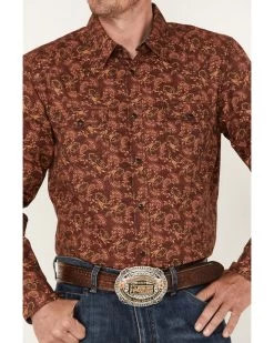 Cody James Men's On Tour Paisley Print Long Sleeve Snap Western Shirt - Big & Tall  -Western Fashion 2000374108 640 P3
