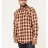 Moonshine Spirit Men's Trail Map Southwestern Plaid Print Snap Western Flannel Shirt  -Western Fashion 2000374142 110 P1
