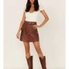 Idyllwind Women's Western Belt Leather Mini Skirt 2 Idyllwind Women's Western Belt Leather Mini Skirt -Western Fashion 2000374274 213 P1