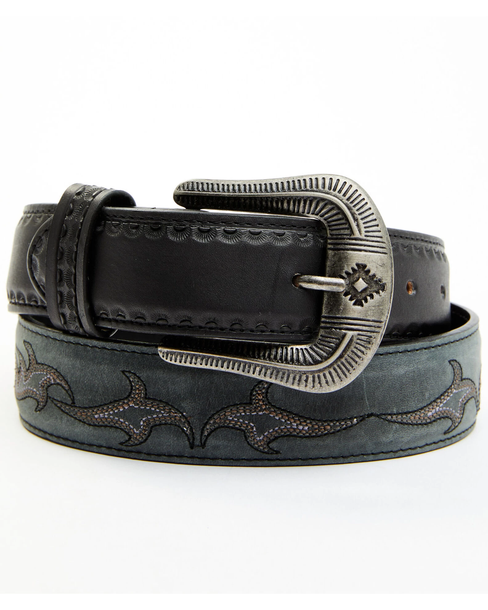 Moonshine Spirit Men's Mad Cat Western Leather Belt 3 Moonshine Spirit Men's Mad Cat Western Leather Belt