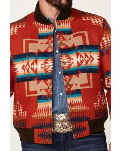 Pendleton Men's Gorge All-Over Print Quilted Snap Bomber Jacket  -Western Fashion 2000374612 600 P3