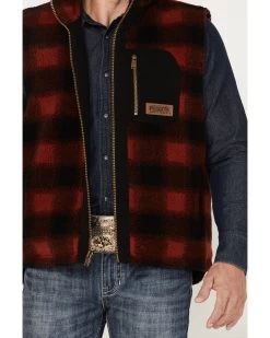 Pendleton Men's Ridgeline Buffalo Checker Fleece Vest -Western Fashion 2000374618 600 P3