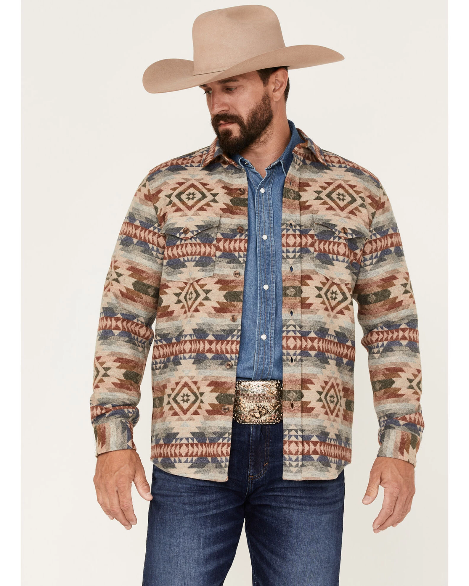 Pendleton Men's LA Pine All-Over Print Button Down Western Shirt 3 Pendleton Men's LA Pine All-Over Print Button Down Western Shirt