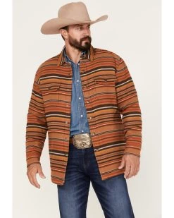 Pendleton Men's Striped Sherpa-Lined Snap Western Shirt JacketÂ