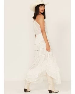 Free People Women's Dolly Ruffle Lace Bodysuit Dress -Western Fashion 2000374758 103 P4