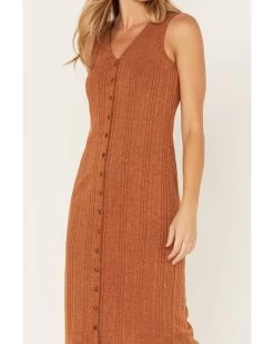 Cleo + Wolf Women's Ribbed Tank Midi Dress -Western Fashion 2000374822 200 P3