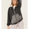 Cleo + Wolf Women's Seamed Zip Hoodie 2 Cleo + Wolf Women's Seamed Zip Hoodie -Western Fashion 2000374823 001 P1