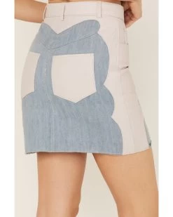 Understated Leather Women's Lil Mamma Scalloped Denim Leather Mini Skirt 11 Understated Leather Women's Lil Mamma Scalloped Denim Leather Mini Skirt -Western Fashion 2000374928 400 P5