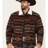 Cinch Men's Southwestern Print Sherpa-Lined Snap Wool Trucker Jacket  -Western Fashion 2000375198 900 P1