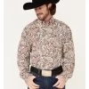 Cinch Men's Large Paisley Print Long Sleeve Button Down Western Shirt  -Western Fashion 2000375225 900 P1