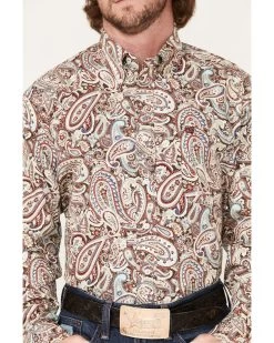 Cinch Men's Large Paisley Print Long Sleeve Button Down Western Shirt  -Western Fashion 2000375225 900 P3