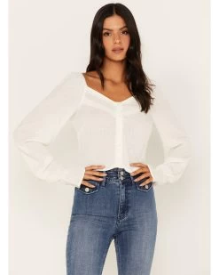 Idyllwind Women's Swiss Dot Lace Poet Blouse