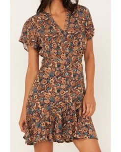 Idyllwind Women's Feeling Good Paisley Print Button-Front Dress -Western Fashion 2000375298 401 P3