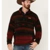 Cinch Men's Stripe 1/4 Snap Fleece Pullover
