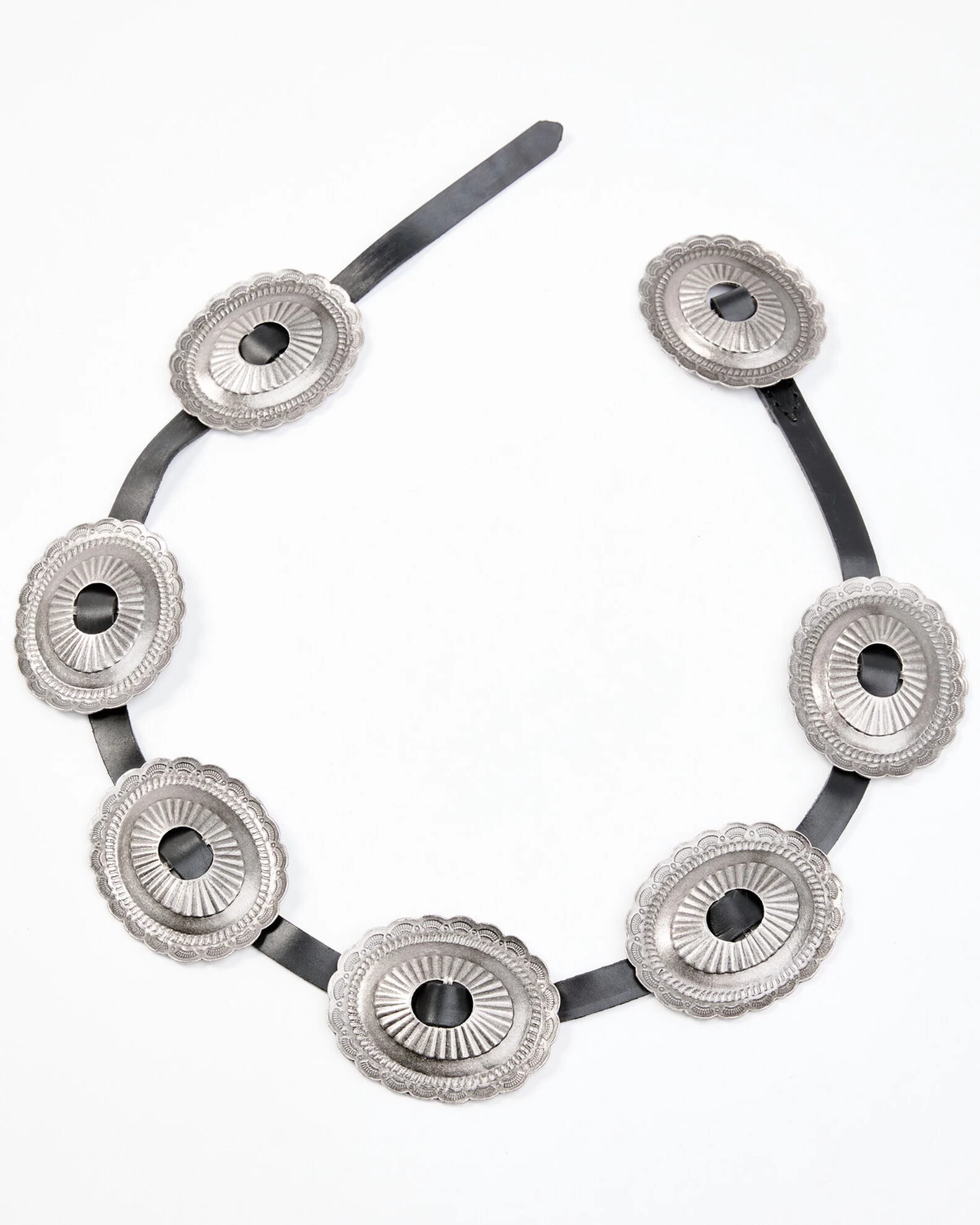 Double J Saddlery Women's Oval Concho Leather Belt 3 Double J Saddlery Women's Oval Concho Leather Belt