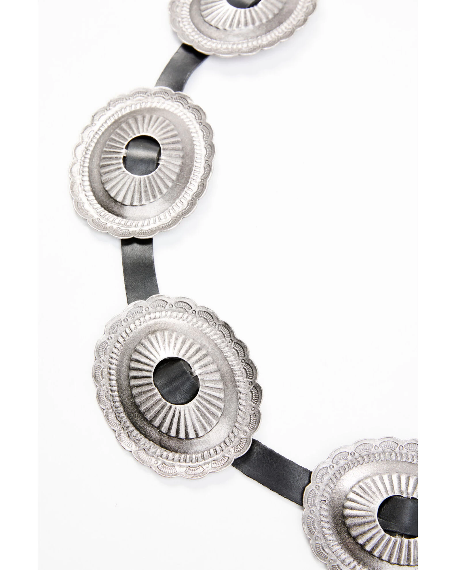 Double J Saddlery Women's Oval Concho Leather Belt 4 Double J Saddlery Women's Oval Concho Leather Belt - Image 2