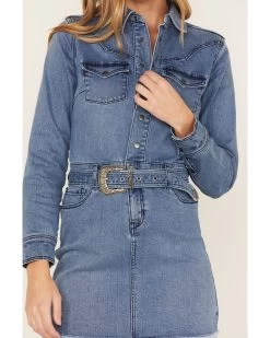 Idyllwind Women's Medium Wash Belted Western Denim Dress -Western Fashion 2000375742 400 P3