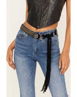Wonderwest Women's Concho Tassel Tie Waist Belt -Western Fashion 2000375743 001 P2