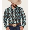 Rock & Roll Denim Men's Southwestern Print Stretch Long Sleeve Button Down Shirt -Western Fashion 2000376163 442 P1