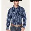 Rock & Roll Denim Men's Southwestern Stretch Long Sleeve Snap Shirt -Western Fashion 2000376182 400 P1