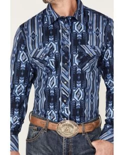 Rock & Roll Denim Men's Southwestern Stretch Long Sleeve Snap Shirt -Western Fashion 2000376182 400 P3