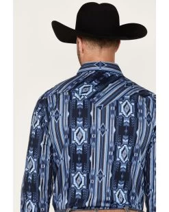 Rock & Roll Denim Men's Southwestern Stretch Long Sleeve Snap Shirt -Western Fashion 2000376182 400 P4