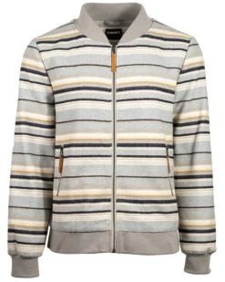 Hooey Men's Striped Full-Zip Bomber Jacket