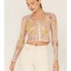 Free People Women's Angelina Floral Print Crop Top -Western Fashion 2000376774 680 P1