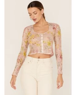 Free People Women's Angelina Floral Print Crop Top