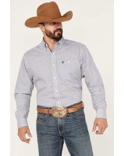 Ariat Men's Savvy Geometric Stretch Long Sleeve Button Down Western Shirt 