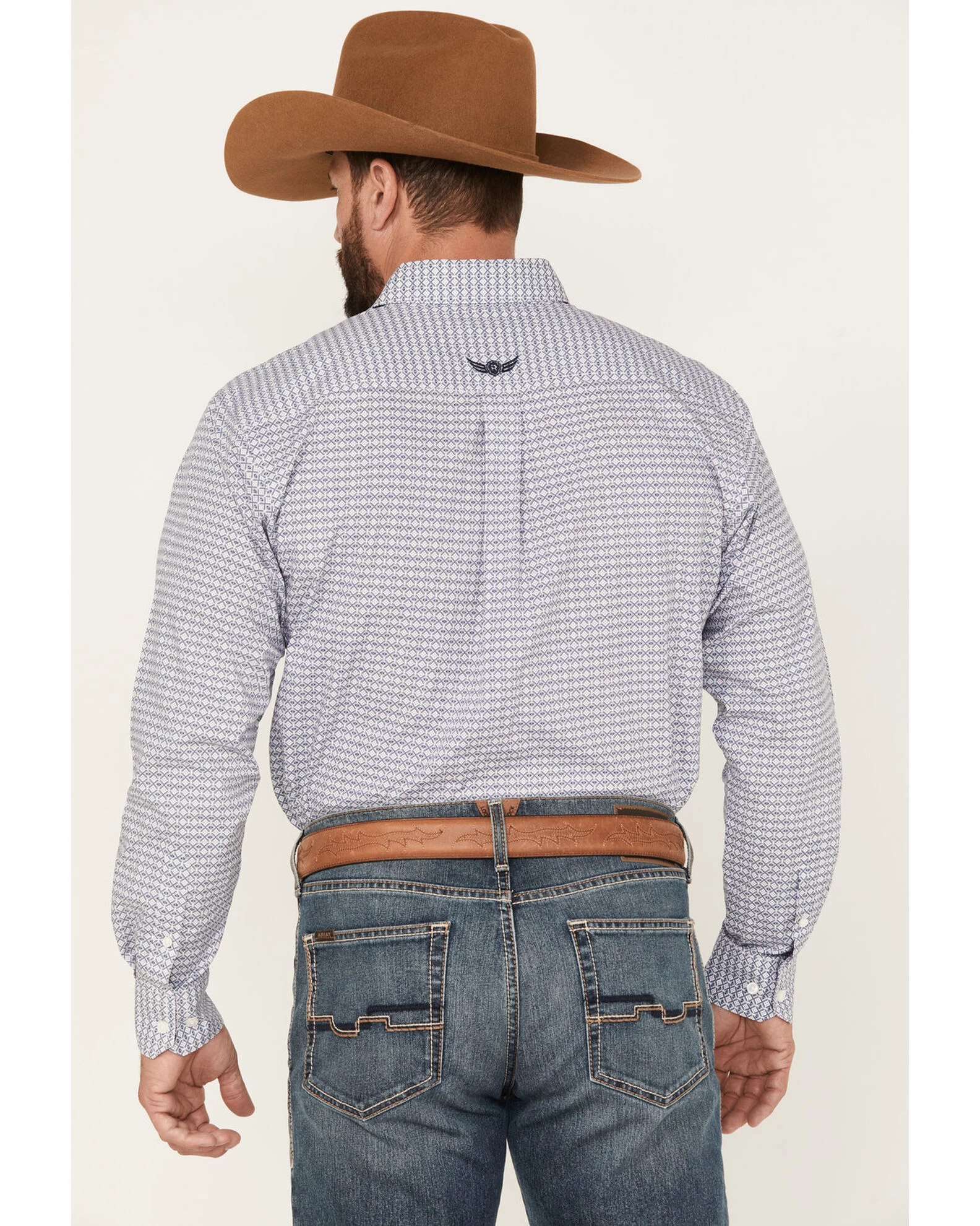 Ariat Men's Savvy Geometric Stretch Long Sleeve Button Down Western Shirt 5 Ariat Men's Savvy Geometric Stretch Long Sleeve Button Down Western Shirt - Image 4