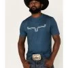 Kimes Ranch Men's Outlier Tech Horns Graphic Performance T-Shirt  -Western Fashion 2000377193 400 P1