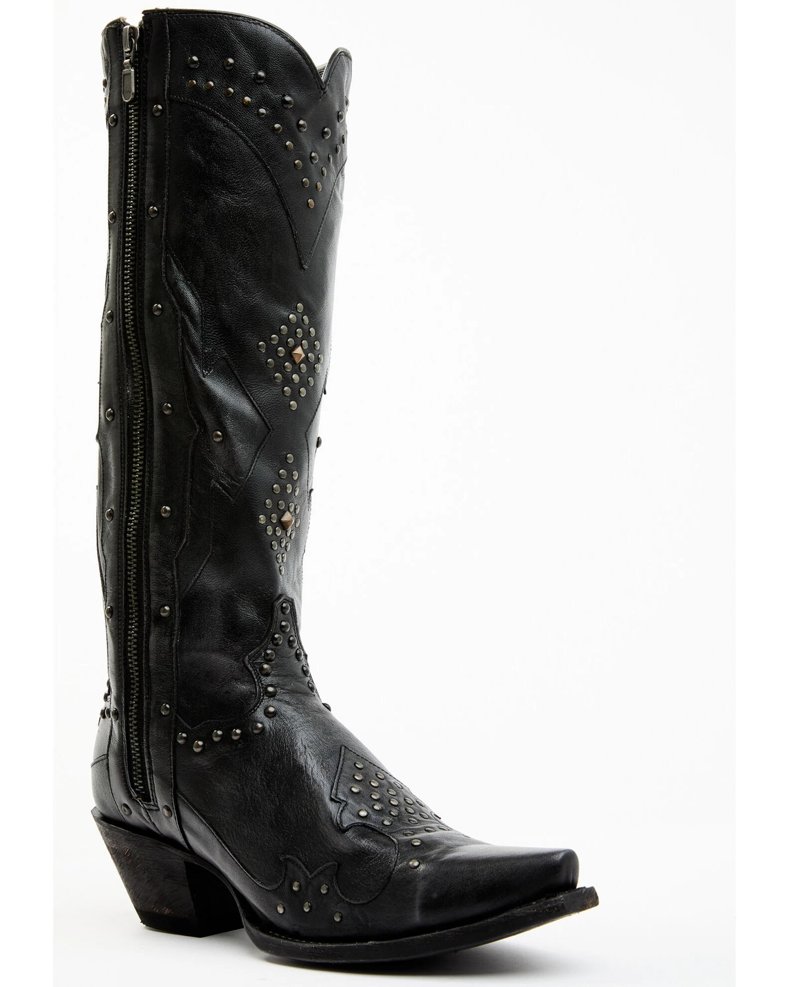 Dan Post Women's Daredevil Studded Tall Western Boots - Snip Toe 3 Dan Post Women's Daredevil Studded Tall Western Boots - Snip Toe