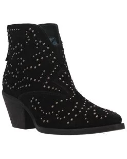 Dingo Women's Denim N Diamonds Studded Western Fashion Booties - Round ToeÂ