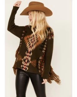 Cotton & Rye Women's Southwestern Print Knit Sweater