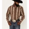 Wrangler Men's Checotah Southwestern Stripe Long Sleeve Snap Western Shirt  -Western Fashion 2000378411 200 P1