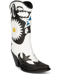 Jeffrey Campbell Women's Texarkana Longhorn Star Inlay Western Boots - Snip Toe 