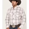 Wrangler Men's Logo Plaid Print Long Sleeve Button-Down Western Shirt -Western Fashion 2000379931 100 P1