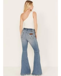 Wrangler Retro Women's Medium Wash High Rise Helen Flare Jeans -Western Fashion 2000380196 400 P3