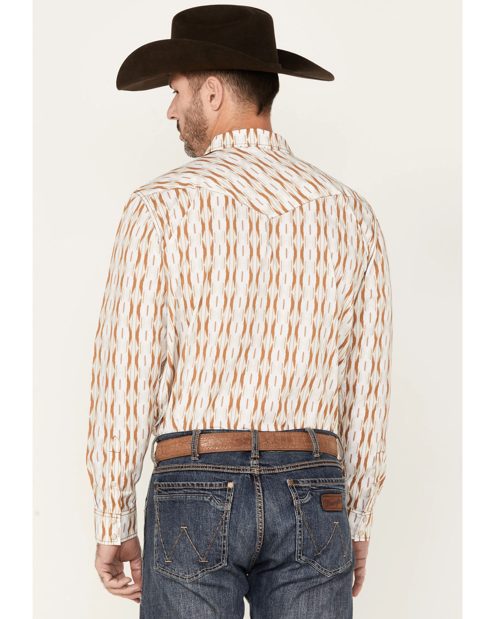 Gibson Men's Old Creek Geo Print Long Sleeve Pearl Snap Western Shirt 6 Gibson Men's Old Creek Geo Print Long Sleeve Pearl Snap Western Shirt - Image 4