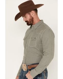 Blue Ranchwear Men's Gingham Check Snap Western Workshirt  -Western Fashion 2000380507 295 P2