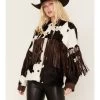 DANCASSAB Women's Taylor Hair-On Hide Fringe Jacket -Western Fashion 2000380611 900 P1