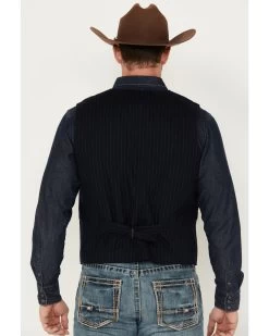 Moonshine Spirit Men's Pinstripe Capone Wool Vest -Western Fashion 2000380612 410 P4