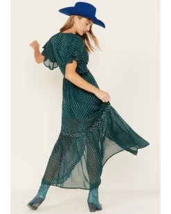 Shyanne Women's Metallic Clip Dot Bohemian Dress -Western Fashion 2000380656 443 P4