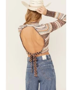 Shyanne Women's Open Back Cropped Sweater -Western Fashion 2000380677 200 P4