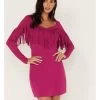 Idyllwind Women's Bryan Long Sleeve Fringe Knit Dress -Western Fashion 2000380707 550 P1