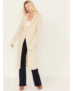 Cleo + Wolf Women's Boucle & Cable Knit Duster