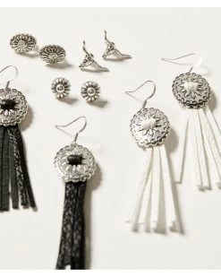 Idyllwind Women's 5-piece Silver Concho & Tassel Decatur Earrings Set -Western Fashion 2000380978 900 P2